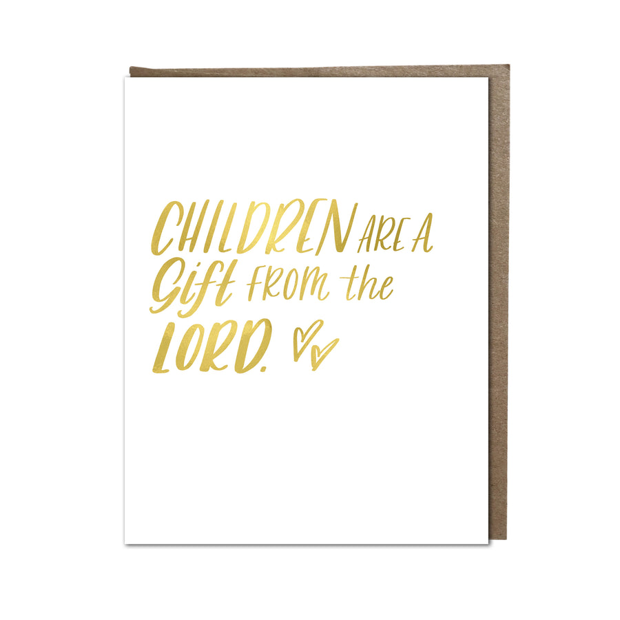 "Children Are a Gift" card