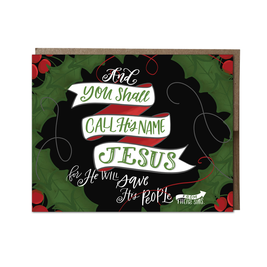 "Call His Name Jesus" card