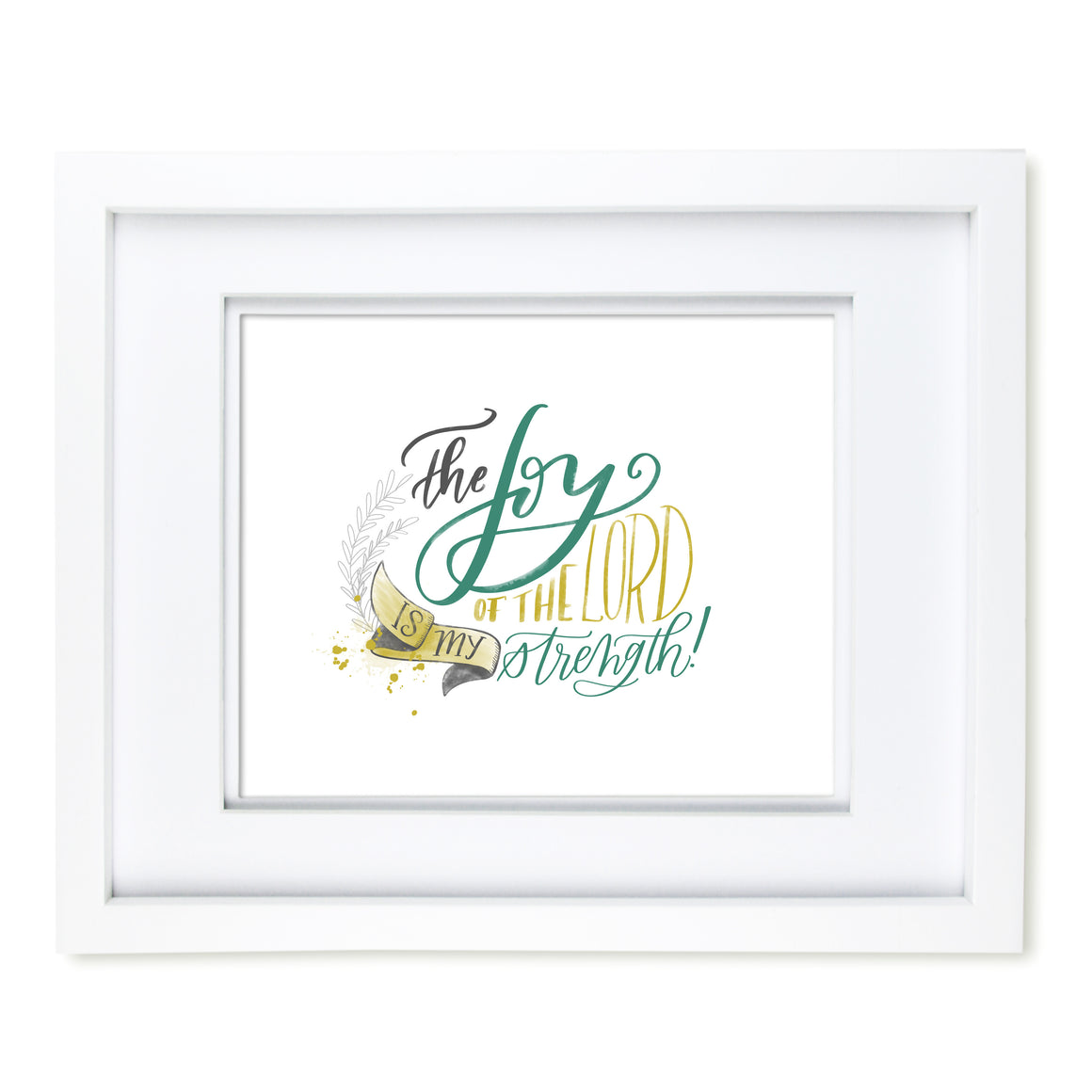 "Joy of the Lord" scripture art print