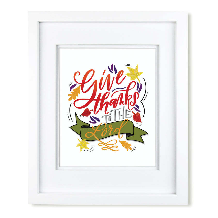 "Give Thanks" scripture art print