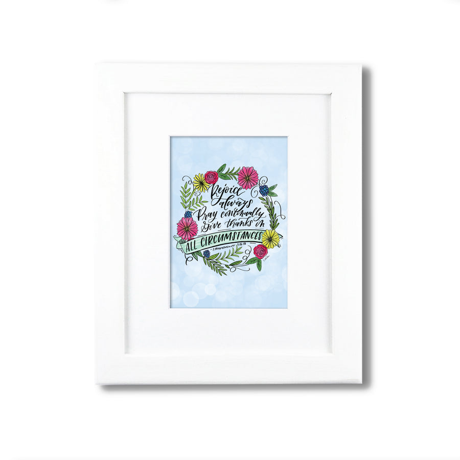 "Rejoice Always" scripture art print