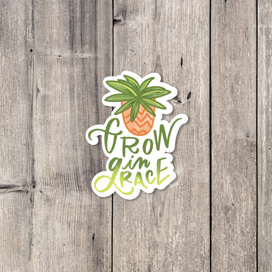 "Grow in Grace" sticker