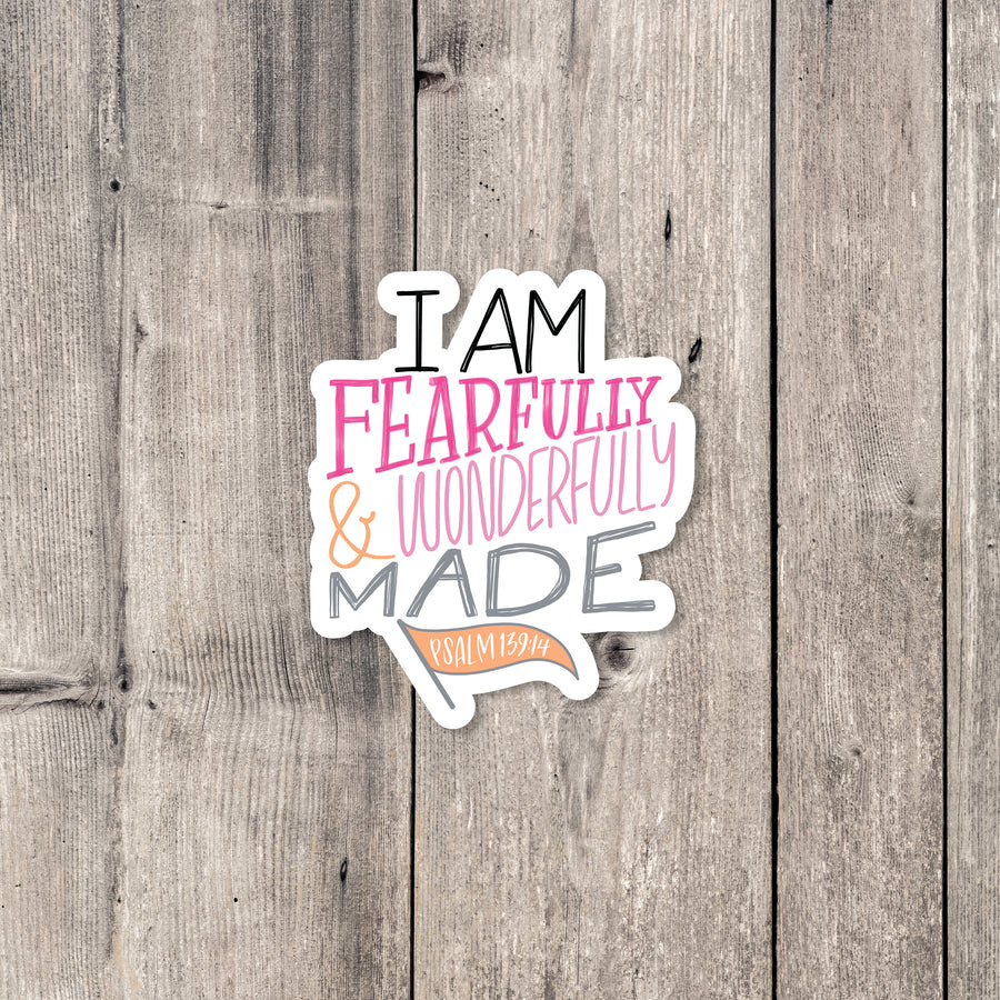 Wonderfully Made (Pink) sticker