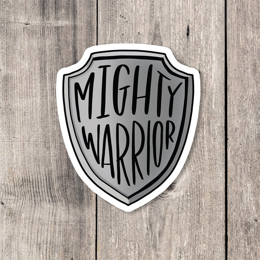 "Mighty Warrior" sticker card