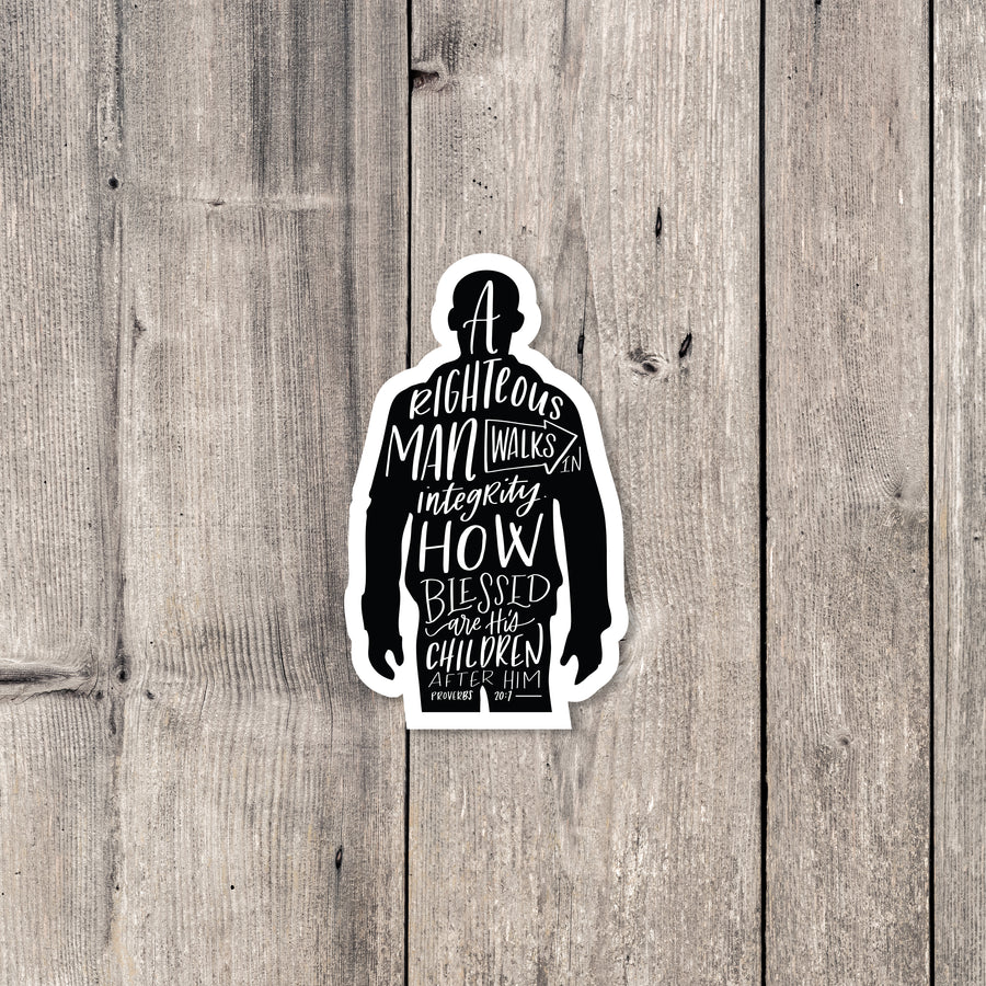 "A Righteous Man" sticker