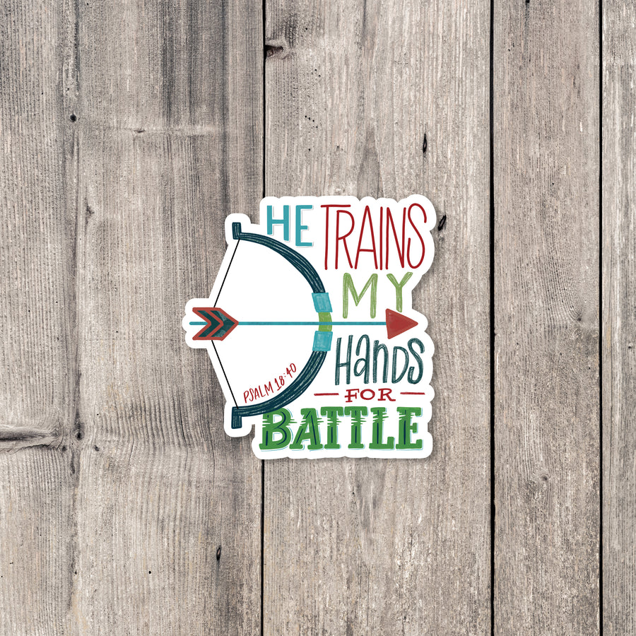 Trains my Hands for Battle sticker