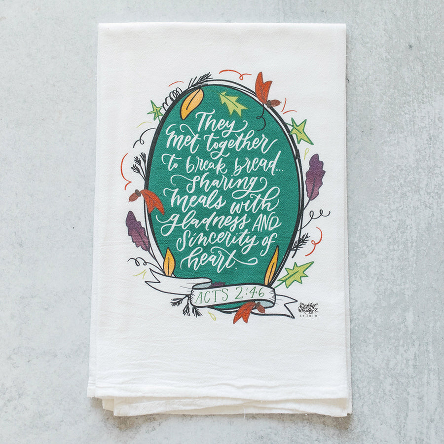 To Break Bread Tea Towel