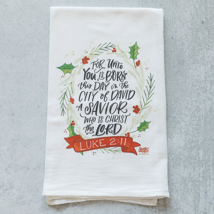 For Unto You is Born Tea Towel